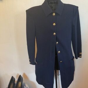 ST JOHN NAVY JACKET WITH GOLD BUTTONS